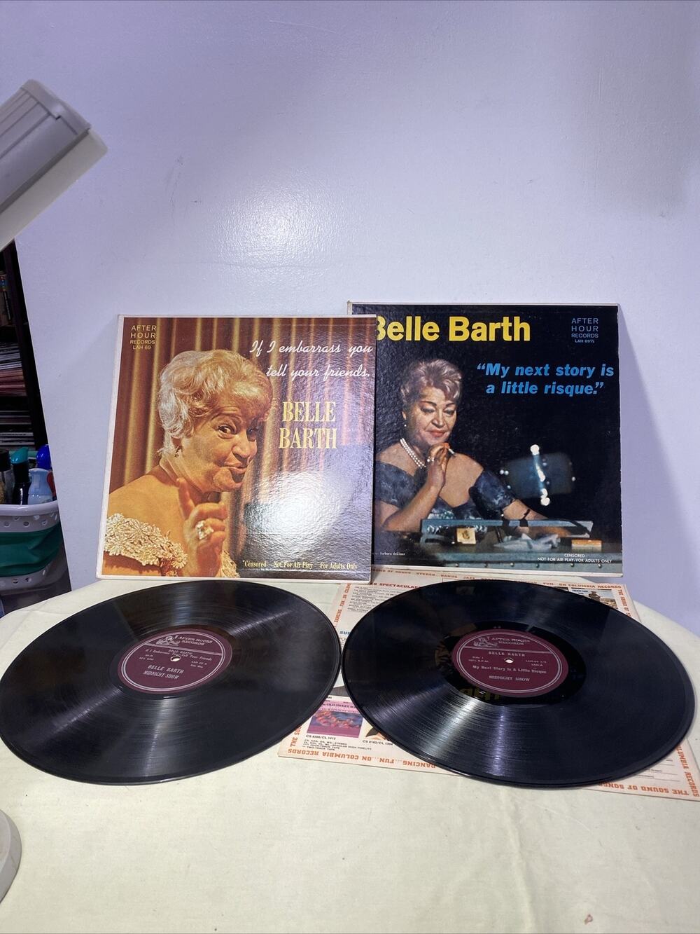 Lot Of 2-Belle Barth LP Vinyl If I Embarrass You Tell Your Friends & My Next Sto